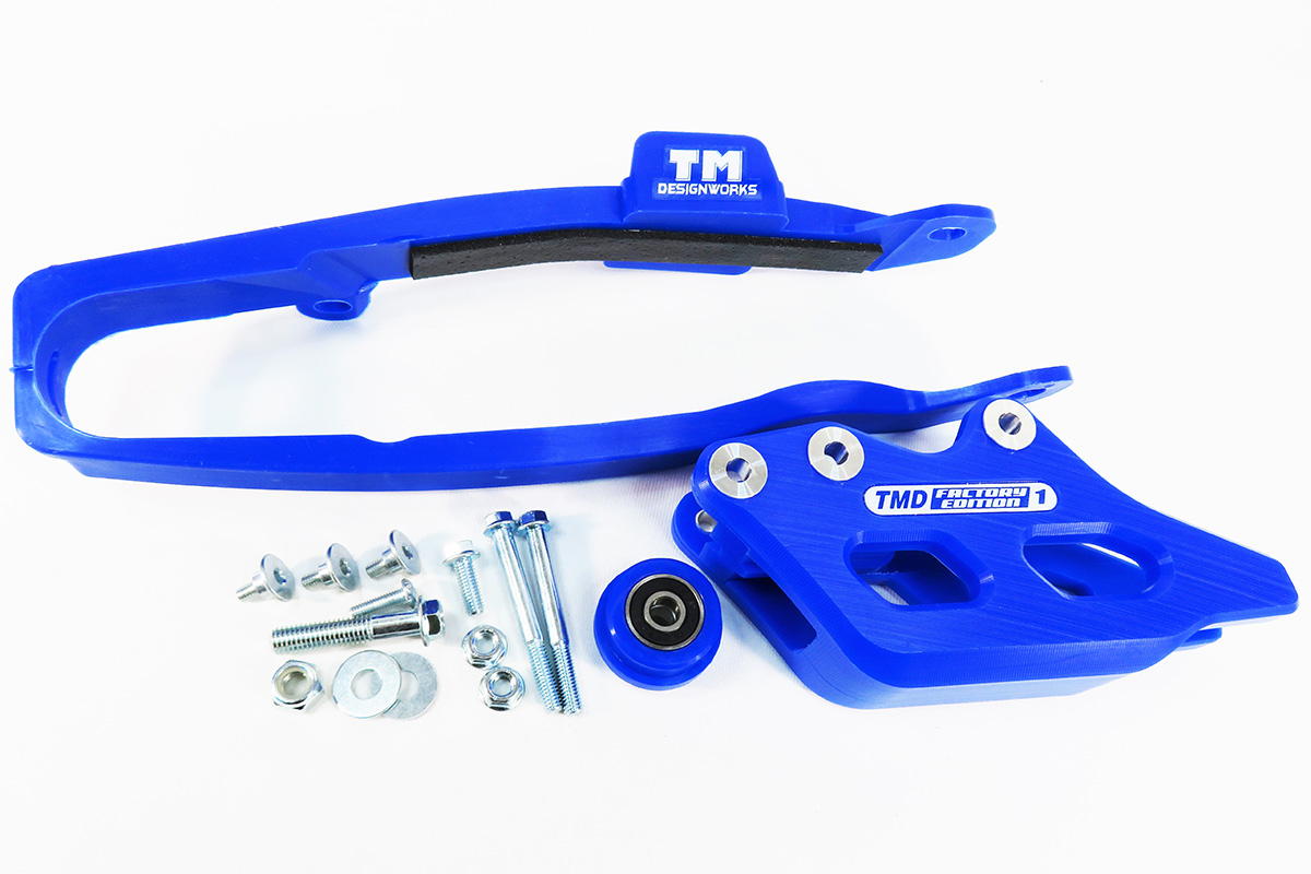 Quick look: TM Designworks Yamaha Slide-N-Guide Chain Protection Kit