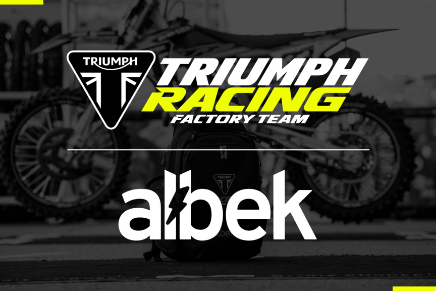 Triumph Factory Racing Partnership with Luggage Brand Albek